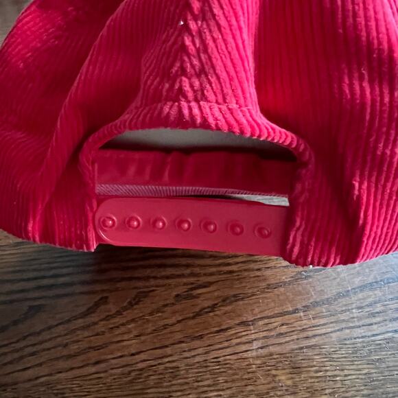 VTG 90s Rosie O’Gradys Good Time Corduroy Snap Back Trucker Hat Red Adjustable - Picture 7 of 7